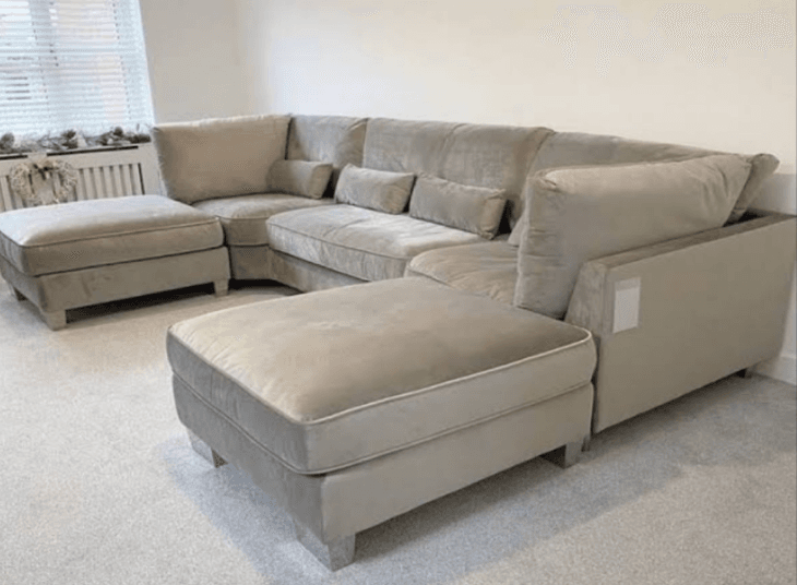 U Shape Sofa UK - Side view of premium sofas from Newcastle Beds UK